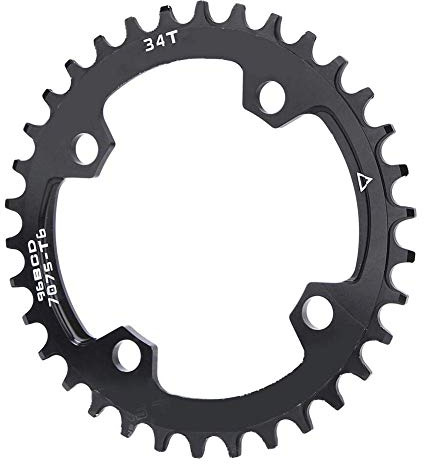Alomejor Fahrrad Kettenblatt 96BCD Einzelne Runde Chainwheel Schmaler Breiter Fahrradkettenring für Fahrradreparaturzubehör