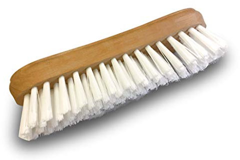 Brosse à Laver et récurer PPL Blanc | Lot de 10 | Monture Bois | Nettoyage, brossage Pont Mur Sol carrelage | Cuisines, salles de Bain | Kibros 1015x10