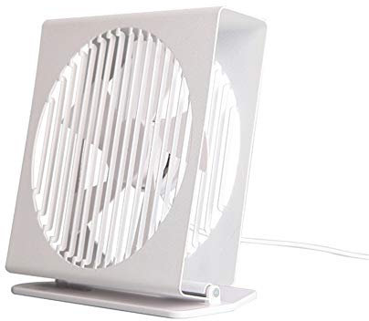 WULE-RYP Air Cooler Side Hollow USB Fan 7 Inch Metal Desktop Mute Thin Mini Fan Office Bedroom Household Table Fan (Color : White)