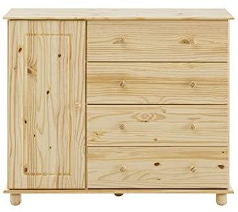 LaNatura Kommode, Kiefer massiv, Natur,lackiert, normal 19020006
