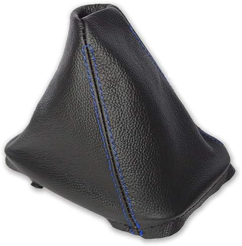 The Tuning-Shop Ltd Schaltsack + Rahmen kompatibel mit BMW 3er E36 1991-1999 Leder Blaue Naht
