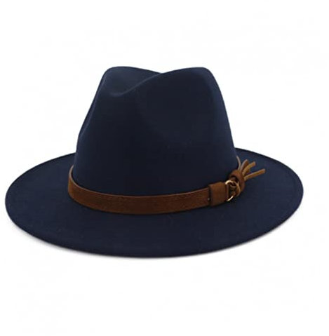 GYXYYF Herrenhüte Fedoras mit Band Gentleman Elegante Damen Winter Herbst breite Melone Mütze