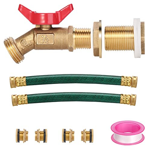 WADEO Kit di collegamento barili di pioggia, rubinetto dell'acqua da giardino Premium e tubo di collegamento da 19 mm 3/4