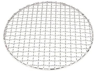 CookSpace Steel Lattice Commercial BBQ Grill Mesh Restaurant Round Fire Pit Cooking Grid Grill Grate 60cm Diameter for Roast Outdoor Open Fire Cooking complete with 2 handles for easy & safe movement