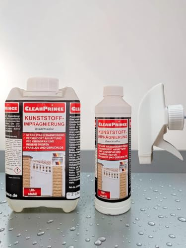 CleanPrince 2,5 Liter Kunststoff-Imprägnierung Spray Kunststoffimprägnierung farblos geruchlos wasserabweisend lösemittelfrei