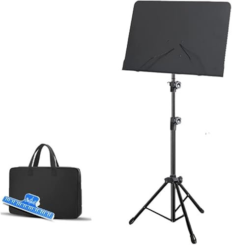 Soporte for partituras de doble uso Soporte for libros de escritorio con bolsa de transporte portátil Lámpara Clip for partituras Biblia Libro Soporte for tableta Soporte for música for interpretación