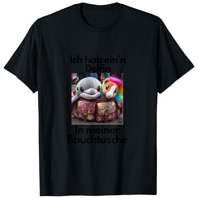 Delfin in meiner Bauchtasche 4, MalIe, Party T-Shirt