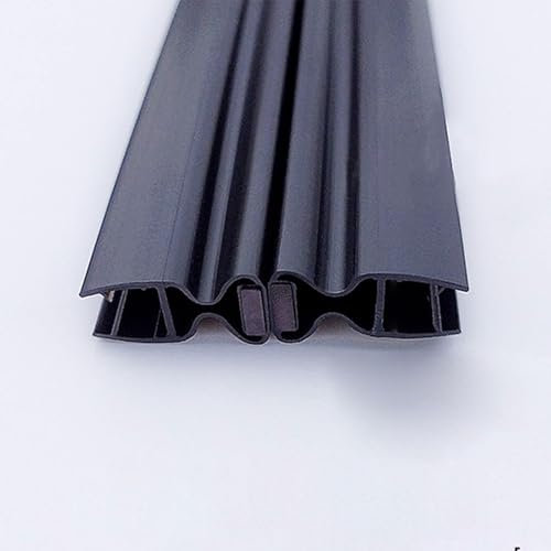Puffer Magnet Duschdichtung, Länge 100cm, 2 Paar, schwarz, Glasstärke 6-8mm, Ersatzdichtung für Bogenduschtüren und Duschschiebetüren links und rechts, Dichtung Duschkabine, Magnetischer Wasserstopper