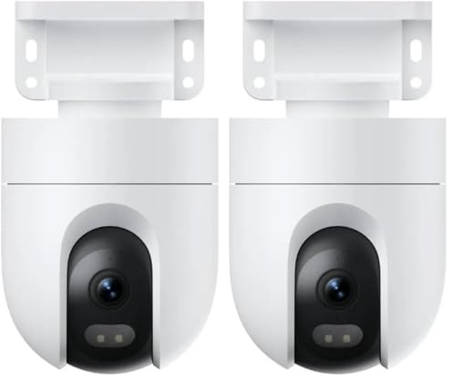 Xiaomi Outdoor Camera CW400 – Cámara Exterior con resolución 2560p, IP66, Detección Personas por IA, Visión Nocturna, Fotografía Time-Lapse, Blanco (Versión ES) (Paquete de 2)