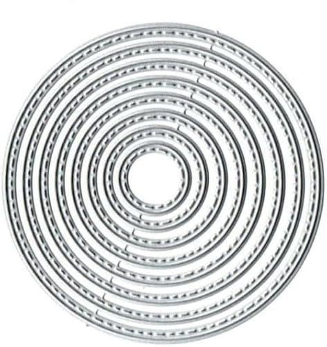 1Pc Silver Round Metal Cutting Dies Circle Frame Background Die Cuts Card Making Scrapbooking Thanksgiving Christmas Craft Dies, Scrapbooking Die Cutting Embossing