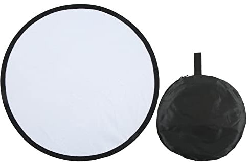 Photography Reflector Disc - Silver and White Double - Sided, Soft Fill Light for Portrait and Outdoor Shoots, 5 - in - 1 Folding Reflector for Studio and Lighting (60cm)