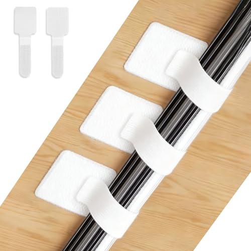 50 PCS Cable Management Under Desk Cable Ties Tidy Self Adhesive Clips Straps