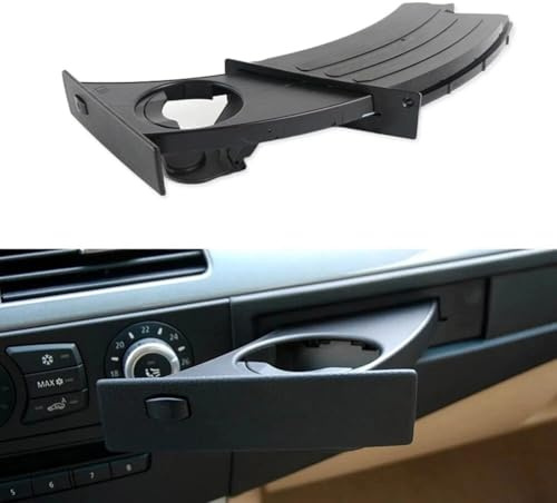 Puupaa Portavasos izquierdo para BMW 525i 545i 550i M5 xDrive E60 2004-2010, accesorio interior de plástico, compatible con 51459125622