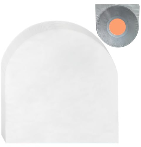 Custodie Interne in Vinile – Inserti LP Senza statici | fogli di conservazione per dischi, protezione per album con base arrotondata, essenziali per la conservazione della musica, s