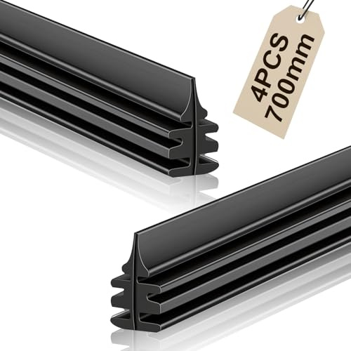 URAQT Windshield Wiper Blades Rubber Replacement, 4PCS 28 (700mm) Universal Car Wiper Refill Strip, for Beam Wiper Blades, Front Rear Wiper Blades Refills Parts, Fits Most Cars Trucks Buses Vans