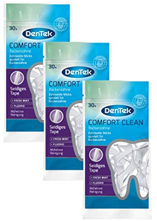 Dentek Confort Clean Floss Picks – Deodorant Stick (3 Packs of 30)