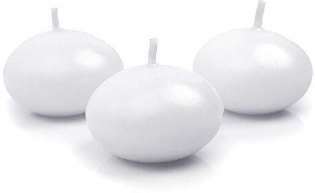 Schwimmkerzen 50 Stk Ø 40 mm Schwimmkerze Kerzen (Weiß)