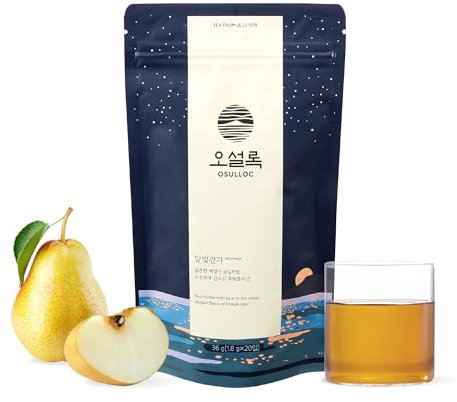 Osulloc Moon Walk Tea (Korean Pear Flavor) | Premium Blended Tea Bag | Sweet Fruit Tea | 20 Count, 1.27oz