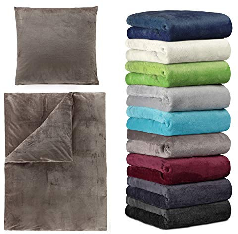 Winter Cashmere Touch Bettwäsche und Spannbettlaken in verschiedenen Größen und vielen Farben, Kinder Spannbetttuch 70x140 cm Anthrazit