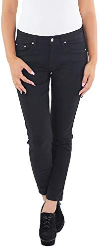 Sotala Damen Röhrenjeans Röhren Hüftjeans Hose Stretch Hüfthose Skinny Slim Fit Jeans Schwarz