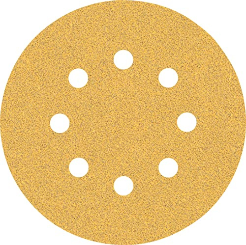 Bosch EXPERT C470 Schleifscheibe, 125mm, K60, 8 Löcher, 5-tlg. | für Farbe auf Holz, Hartholz, Körnung 60, Professional Zubehör Exzenterschleifer, Schwingschleifer