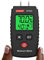 Wintact Pocket Wood Moisture Meter, Pin Type Water Leak Detector, Digital Moisture Tester for Lumber, Firewood, Walls, Drywall, Paper, Brick, Concrete Building Material Black