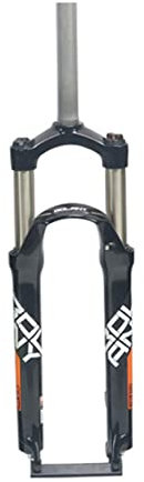 SHKJ MTB-Gabeln Mountainbike-Federgabel 24 Zoll QR 9mm MTB-Luftfedergabel, Federweg 100 mm Zugstufeneinstellung Gerades Rohr Manueller Lockout (Color : Black1, Size : 24inch)