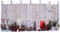 Weihnachtsgardine LED Gardine Weihnachten Scheibengardine X-Mas beleuchtet Fenstergardine 45x120cm vers. Modelle, Gardinen:Modell 1