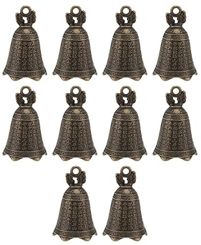 Housoutil 10stücke Vintage Glocken Aus Kupfer Für Windspiele Hängende Deko Für Tür Zuhause Und Feste Robustes Design Für Kreative Bastelprojekte