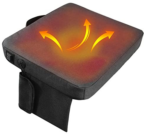 Annadue Cuscino del Sedile, Cuscino Riscaldante Elettrico Autunno/Inverno per Campeggio All'aperto, 3 Marce Regolabili, Cuscino del Sedile Riscaldante con Presa USB per Uso Domestico.