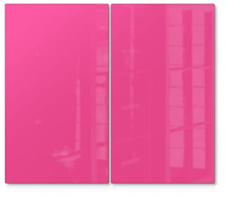 DEQORI Piastre di copertura per piano cottura in vetro, set da 2 pezzi, 60 x 52 cm, tinta unita, rosa, piastre di copertura per piano cottura in vetroceramica, universali, piastre in vetro e taglieri