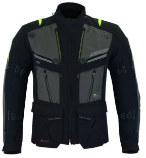 BLACKWILD Patrol Evo Motorrad Jacke Herren | Motorrad Herren Jacke Winddicht, Atmungsaktiv mit CE Protektoren | Protektorenjacke (as3, alpha, m, regular, regular, Schwarz)