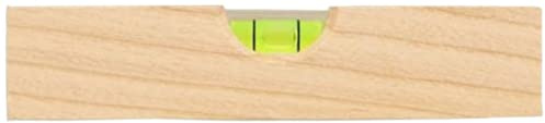 teemando® Marken Mini-Wasserwaage, 15 cm aus Eschenholz, Richtwaage mit Libelle