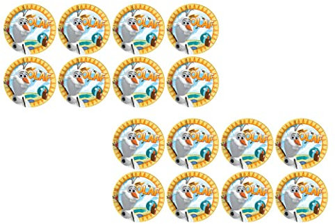ALMACENESADAN, 4866 Frozen Olaf Party-Set, bestehend aus 16 Papptellern, 23 cm, ideal für Partys und Geburtstage