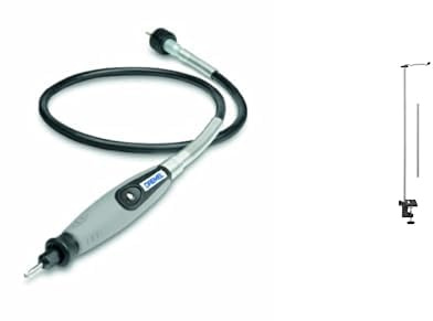 Dremel 225 Arbre flexible pour outils Dremel multi-usage, pour rallonger et atteindre des endroits difficiles d'accès & 2222 Support Vertical de Suspension pour Accrocher votre Outil Multifonction