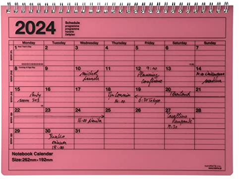 MARK'S 2024 Tischkalender M, Red