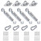 Kit de Fixation pour Voile d'Ombrage, Accessoires M5 en Acier Inoxydable 304 Antirouille, pour Voiles Carrées et Triangulaires (Ensemble de 12 Pièces + 16 Vis)