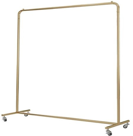 Kleiderständer Metall Anti-Rutsch-Design Garderobenstange Schlafzimmer Kleiderständer Freistehender Kleiderbügel für Eingänge,Wohnzimmer (Color : Gold, Size : 150 * 40 * 135cm)