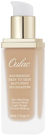 Oulac Foundation Make Up, Foundation Changing Skin Color, Langanhaltend flüssige Foundation, mit Aloe Vera und, leicht und atmungsaktiv, Vegane Foundation 30ml, Farbton: Beige 08