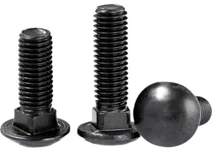 5–10 Stück M6 M8 304 Edelstahl mit schwarzen Schlossschrauben Schlossschrauben Regalschrauben Computer-Schreibtisch-Zubehör(25mm,M6 10pcs)