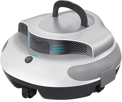 RQHEQLJV Aspirador para Piscinas Elevadas, Limpiafondos De Superficie, Robot Limpiafondos Automático, Autoaparcable y Navegación Inteligente