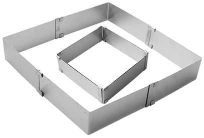 ZYFHYU Stampi for Dolci Regolabili da 18/28 cm, in Acciaio Inox, for Decorare Torte per Dolci(10x18cm)