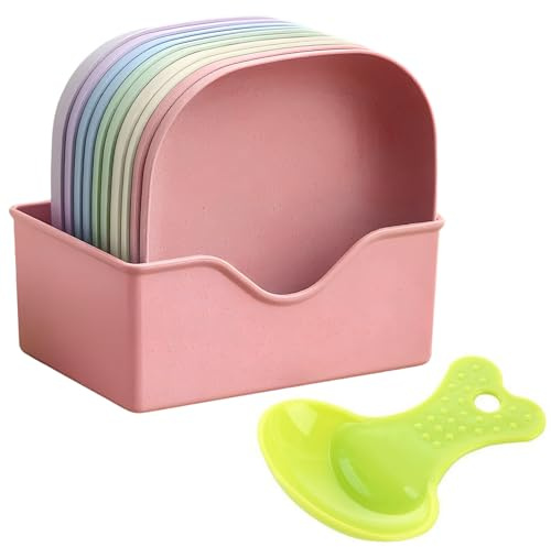 Nievajio 10 Pieces Cat Food Dish Shallow, Plastic Cat Food Bowls, Kitten Bowls, Cat Food Bowls, Pet Feeding Tools, Pet Supplies