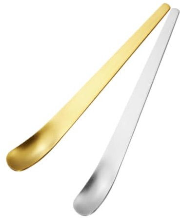 GRIRIW 2 pezzi Cucchiai Dessert Acciaio Inossidabile da Cucchiai Multifunzionali per Gelato e Dessert Leggeri e Resistenti Facili da Usare per Bevande e Dolci