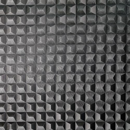 Vymura M95682 Romero 3D Geo Italian Heavyweight Vinyl Wallpaper, Black