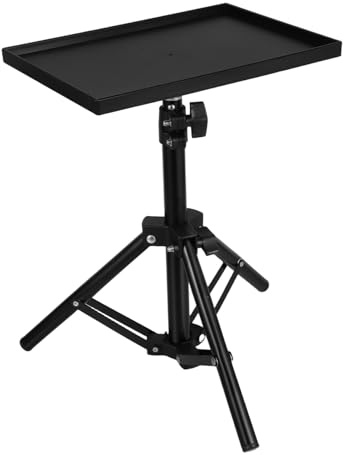 CONGARTENO Trípode Ajustable para Proyector y Laptop Bandeja Firme, Soporte Estable De Abs y Hierro para Escritorio y Suelo En Streaming y Reuniones
