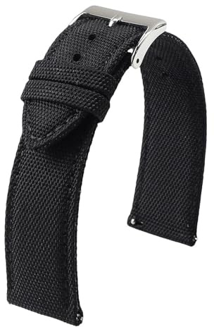 LQXHZ Bracelet De Montre En Toile De Voile Imperméable 18 19 20 21 22 24 Mm À Dégagement Rapide, Bracelet Sport En Nylon(Black,18mm)