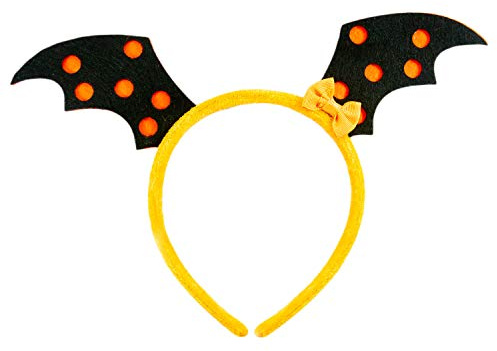 Oblique Unique® Fledermaus Haarreifen mit Flügeln und Schleife Kostüm Accessoire Haarreif für Halloween Karneval Fasching Motto Party