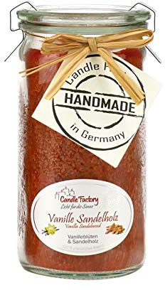 Candle Factory - Mini Jumbo Kerzen Windlicht Duft: Vanille Sandelholz 307-089