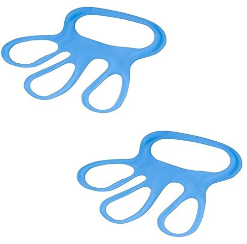 TronicXL 2 STÜCK Profi Fingerlinge Fingerfix Handschuhspanner blau Stechschutzhandschuh Handschuhspanner Handschuh Anziehhilfe Anzieher Metzgerei Zubehör Metzger Schlachter Koch Köche Austattung